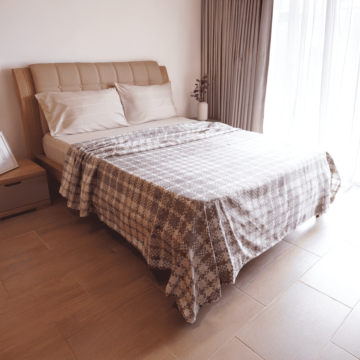 JUEGO DE SÀBANA PRINT CUADROS OTOÑO