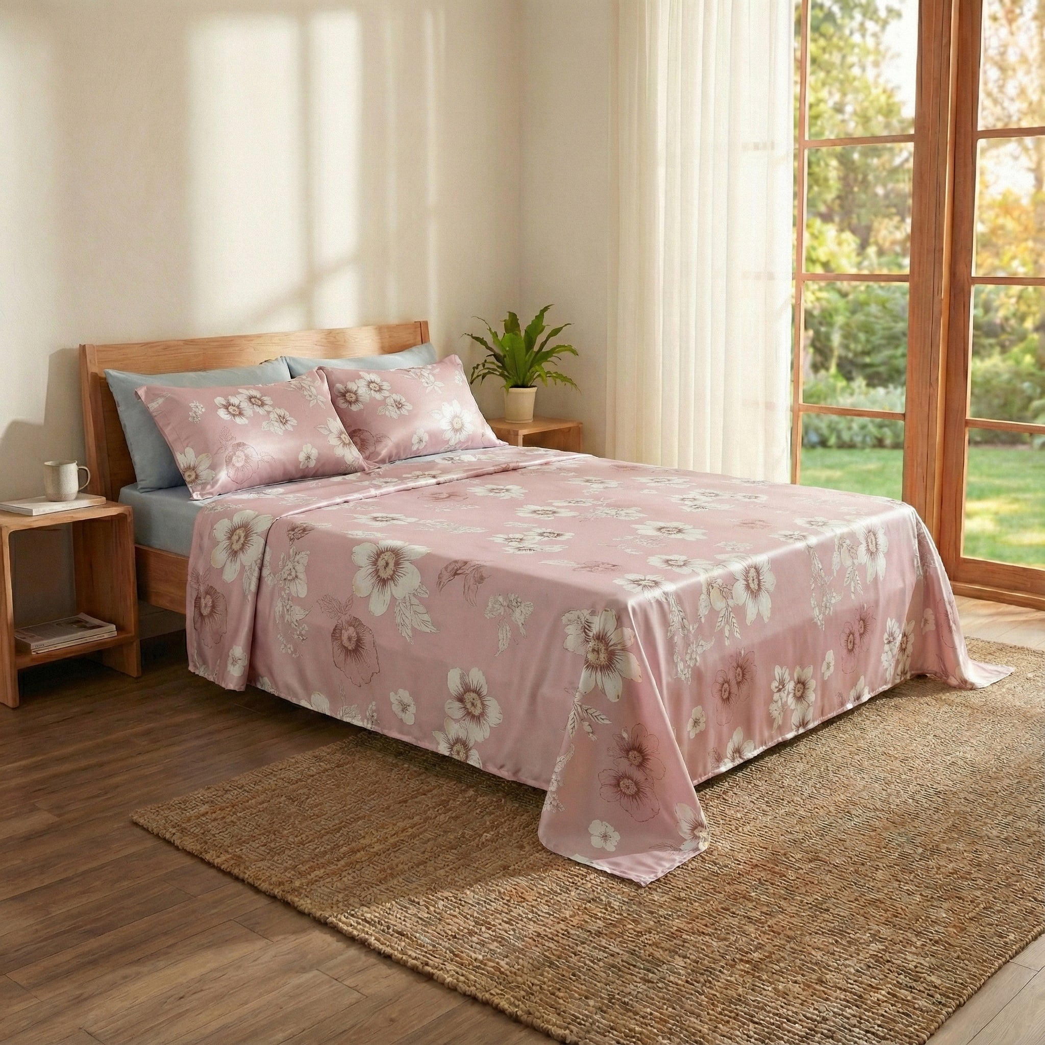 JUEGO DE SÀBANA PRIMAVERA ROSA