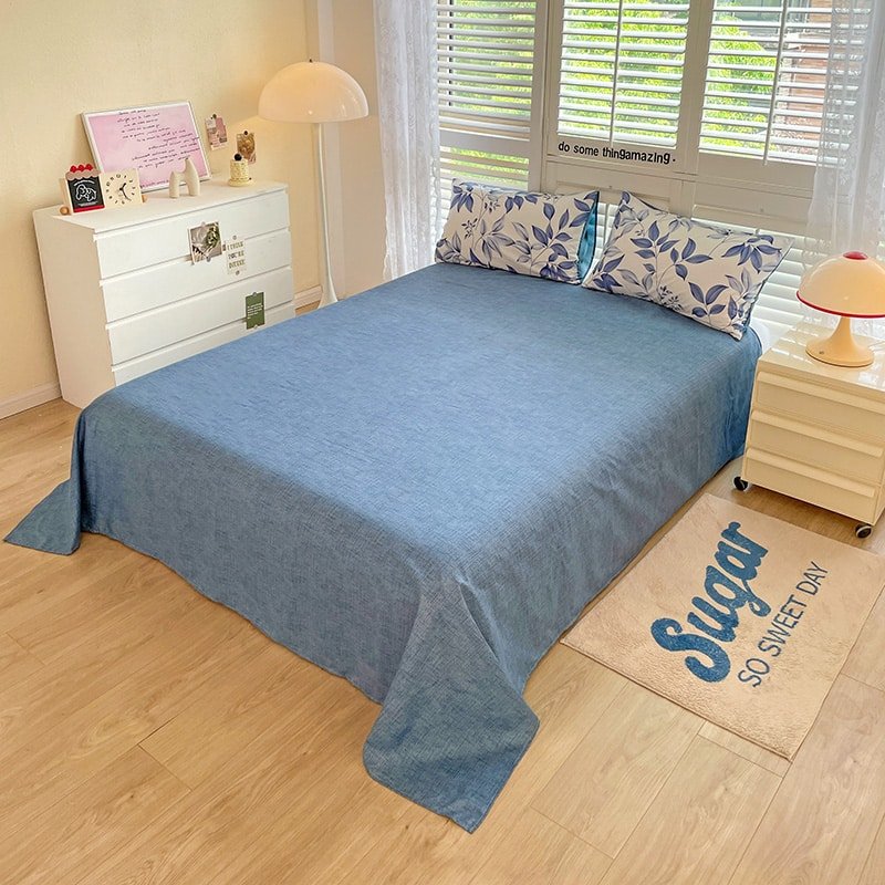 KIT COLCHA ULTRADELGADA + JUEGO DE SABANA BOTÁNICO