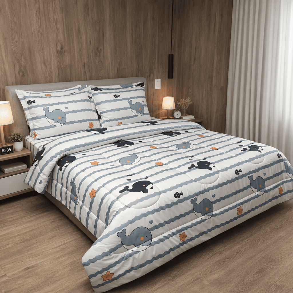 TENDIDO ACOLCHADO BALLENAS