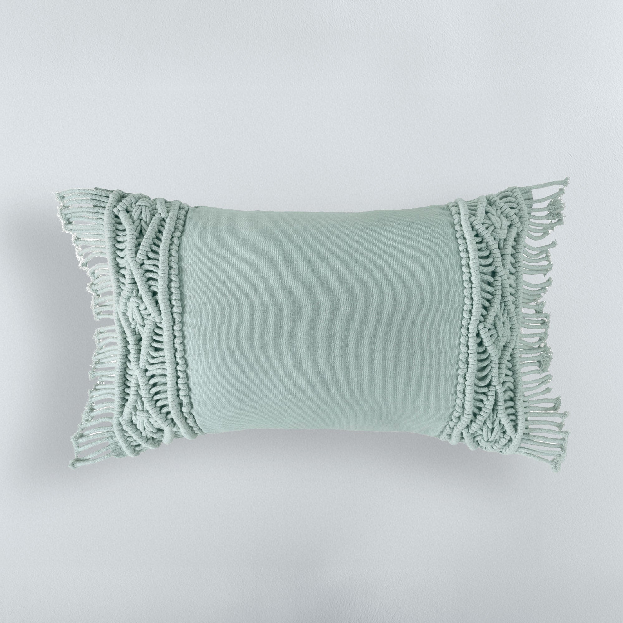 FUNDA DE COJÍN MACRAME AQUA