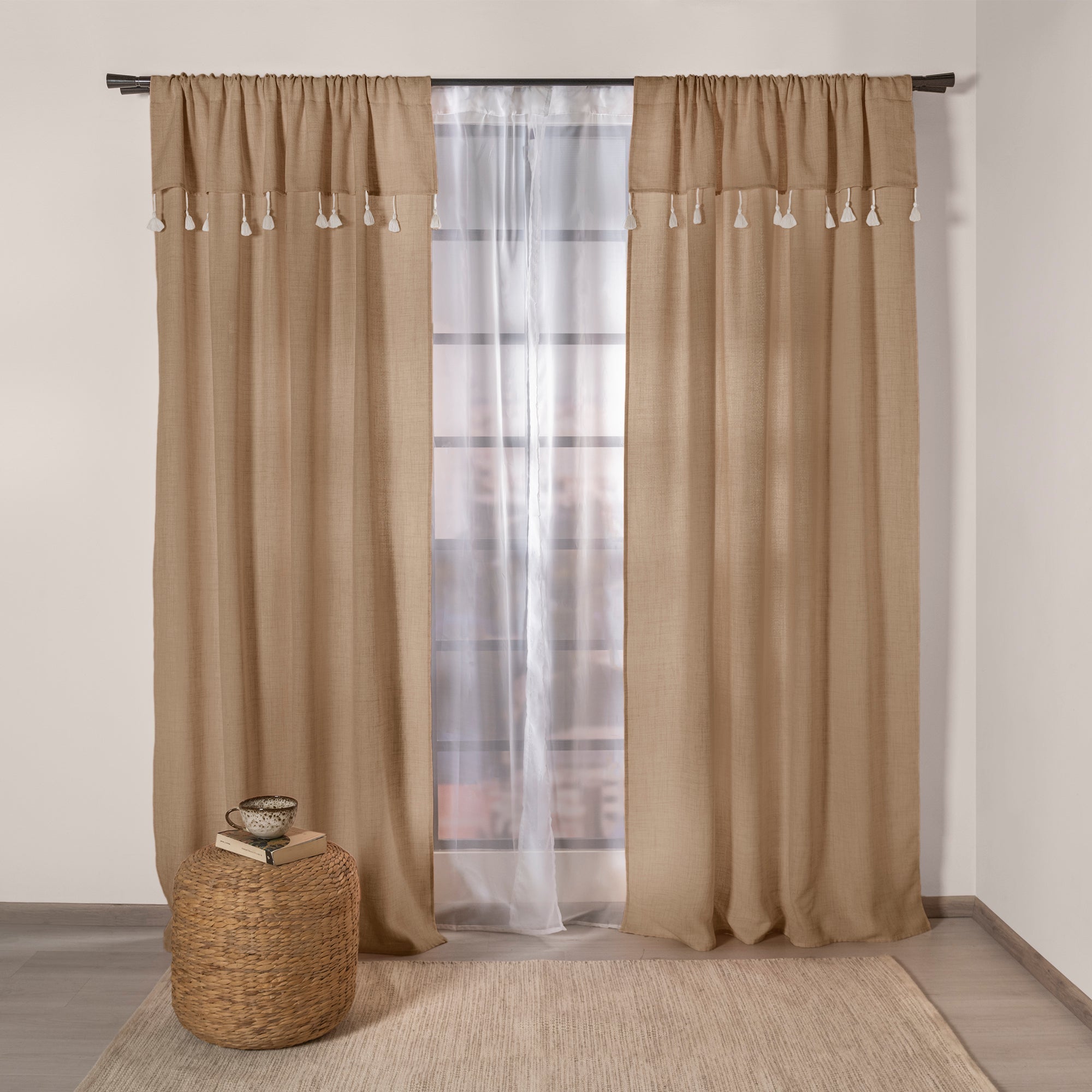 CORTINAS CRETA LATTE