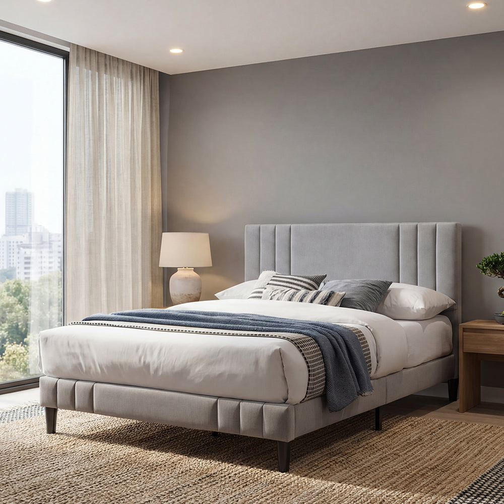 CAMA MAJESTIC 140 GRIS CLARO
