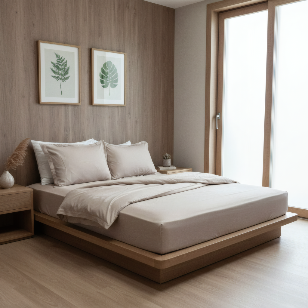 JUEGO DE SABANA UNICOLOR DOBLE 140 EN ALGODON