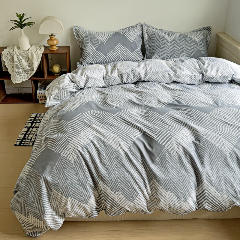 KIT ACOLCHADO + JUEGO DE SABANAS TWEED GRIS