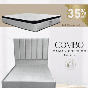 COMBO CAMA KRIS + COLCHÓN ESSENCIAL