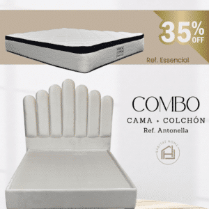 COMBO CAMA ANTONELLA + COLCHÓN ESSENCIAL