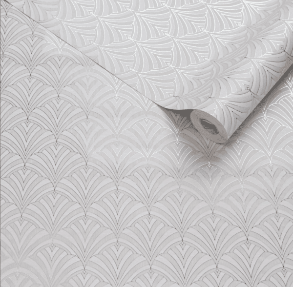 PAPEL DE COLGADURA GEOMETRIC PLATA