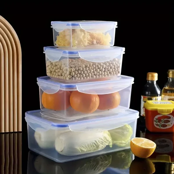 SET 4 RECIPIENTES HERMETICOS PARA ALIMENTOS - Imagen 2