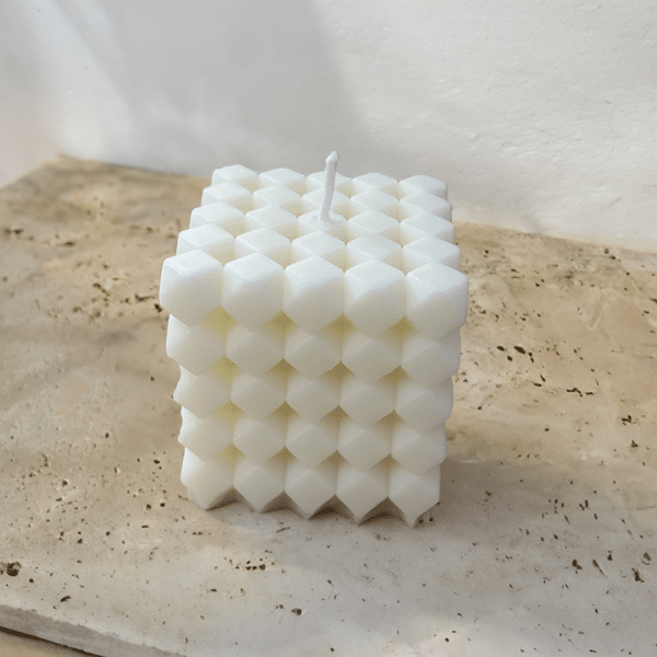 VELA CUBO ROMBOS - Imagen 2