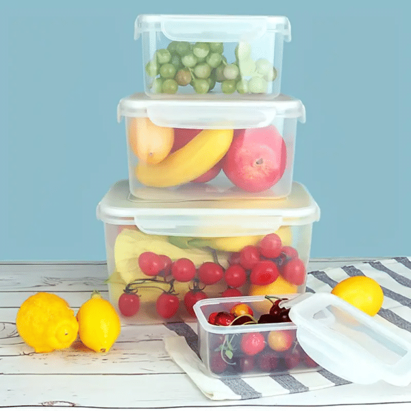SET 4 RECIPIENTES HERMETICOS PARA ALIMENTOS - Imagen 6