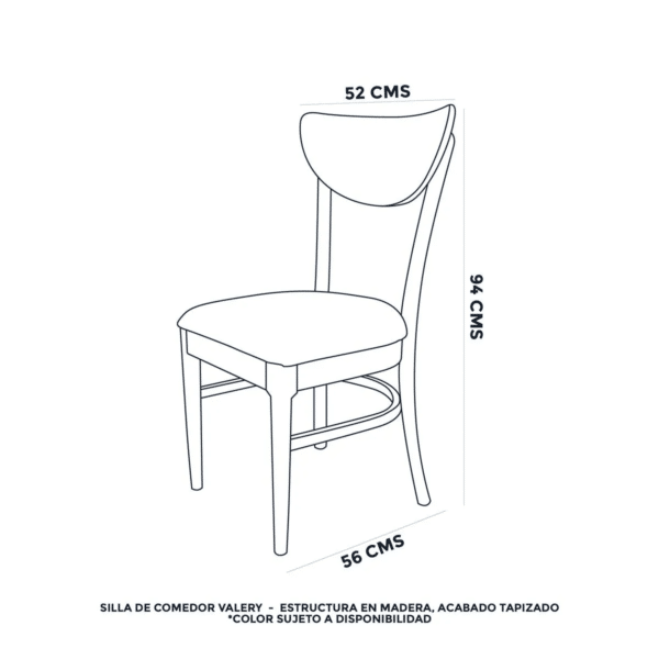 SILLA COMEDOR VALERY PORTUGAL BEIGE ROBLE - Imagen 5