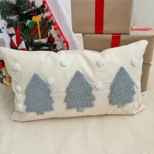 FUNDA DE COJÍN NAVIDEÑO PINOS