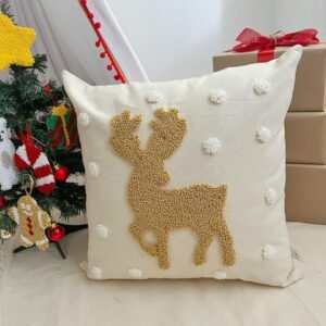 FUNDA DE COJÍN NAVIDEÑO RENO