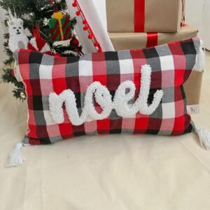 FUNDA DE COJÍN NAVIDEÑO NOEL CUADROS