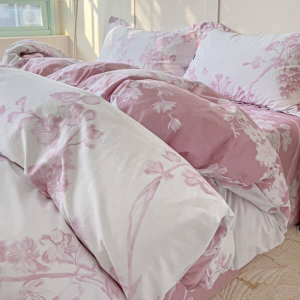 FORRO DUVET REAL 100% ALGODÓN PRADERA ROSA - Imagen 6