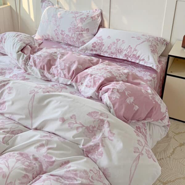 FORRO DUVET REAL 100% ALGODÓN PRADERA ROSA - Imagen 4