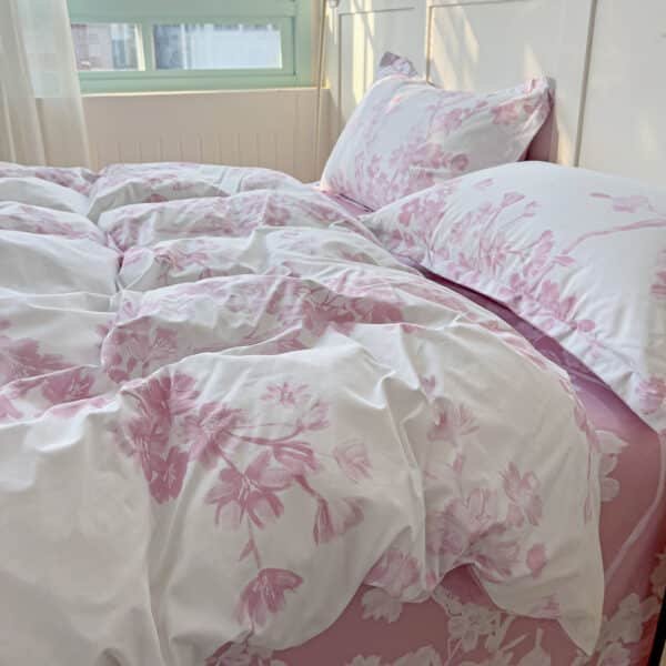 FORRO DUVET REAL 100% ALGODÓN PRADERA ROSA - Imagen 5